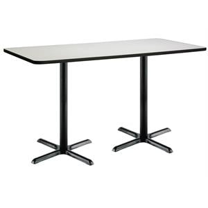 KFI 30&quot x 72&quot Conference Table - Linen Top - Black X-Base - Bistro Height