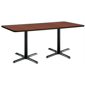 KFI 30&quot x 72&quot Conference Table - Mahogany Top - Black X-Base