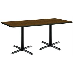 KFI 30&quot x 72&quot Conference Table - Walnut Top - Black X-Base