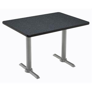 KFI Mode 30&quot x 48&quot Conference Table - Graphite - Silver T Base - Bistro Height