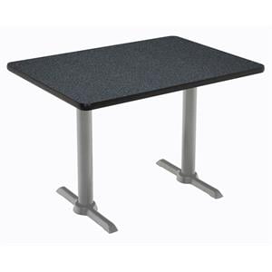 KFI Mode 30&quot x 60&quot Conference Table - Graphite - Silver T Base - Bistro Height