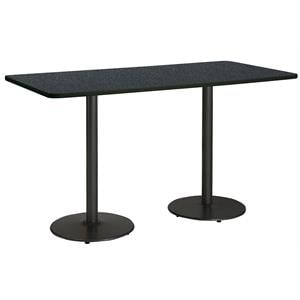 KFI Mode 36&quot x 84&quot Conference Table - Graphite - Black Base - Bistro Height