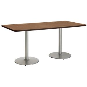KFI Mode 42&quot x 96&quot Conference Table Cherry Round Silver Base Standard Height