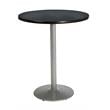 KFI Graphite (Charcoal) Nebula 30in Bistro Table with Round Silver Base