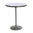 KFI Grey Nebula 30in Bistro Table with Round Silver Base