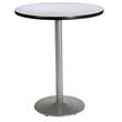 KFI Grey Nebula 30in Bistro Table with Round Silver Base