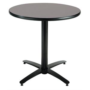 kfi 30in graphite nebula round breakroom table with arched x base