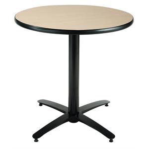 KFI 30in Natural Round Breakroom Table with Arched X Base