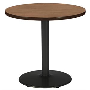 KFI Mode 36&quot Round Top Breakroom Table Cherry Round Black Base Standard Height