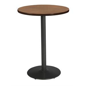 KFI Mode 36&quot Round Top Breakroom Table Cherry Round Black Base Bistro Height