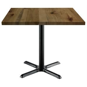 KFI Urban Loft 36&quotW Square Vintage Wood Breakroom Table Natural