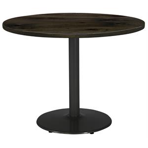 KFI Urban Loft 36&quot Round Breakroom Table Barnwood Rnd Black Base Standard Height