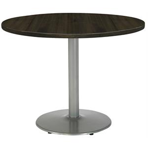 KFI Urban Loft 36&quot Round Breakroom Table Natural Rnd Silver Base Standard Height