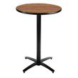 KFI 36in Medium Oak Bistro Table with Arched X Base