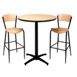 KFI 36in Natural Bistro Table with Arched X Base