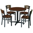 KFI 36in Dark Mahogany Breakroom Table with Arched X Base