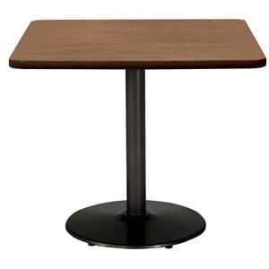 KFI Mode 36&quot Square Breakroom Table with Cherry Round Black Base Counter Height