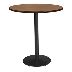 KFI Mode 48&quot Round Top Breakroom Table Cherry Round Black Base Bistro Height