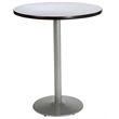 KFI Gray Nebula 42in Breakroom Table with Round Silver Base Grey Nebula