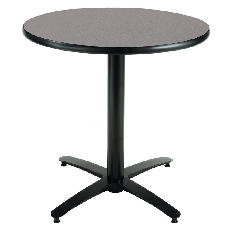 KFI 42in Graphite Nebula Breakroom Table with Arched X Base