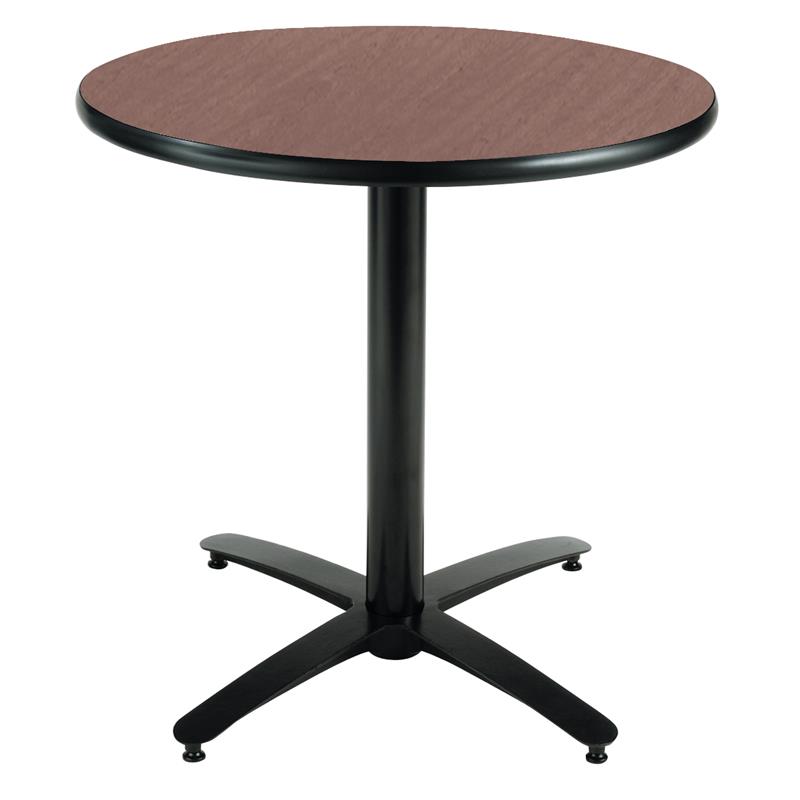 KFI 42in Dark Mahogany Breakroom Table with Arched X Base
