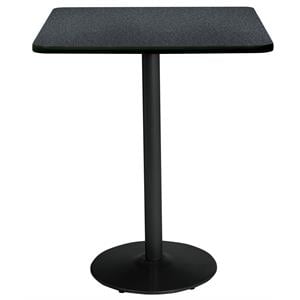 KFI 42&quot Square Breakroom Table with Graphite (Charcoal) Bistro Height