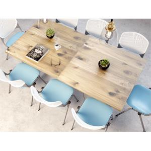 KFI Furniture Urban Loft Square Wood & Steel Breakroom Table in Brown/Black