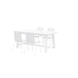 KFI Studios Midtown Cafe Table and 4 Chairs Set in White