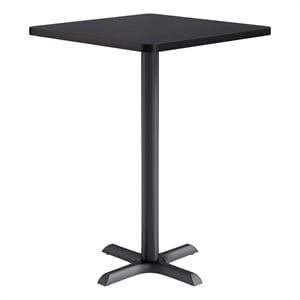 KFI Studios 30in Square Dining Table - 42in H - Charcoal Top - Black Base