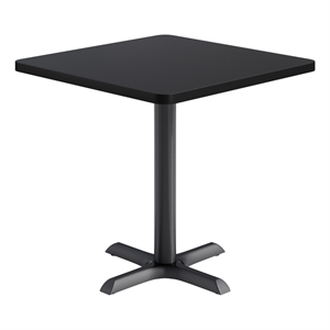 KFI Studios 30in Square Dining Table - 29in H - Black Top - Black Base