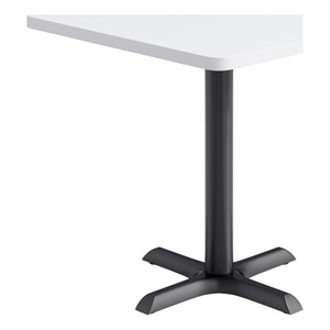 KFI Studios 30in Square Dining Table - 29in H - White Top - Black Base