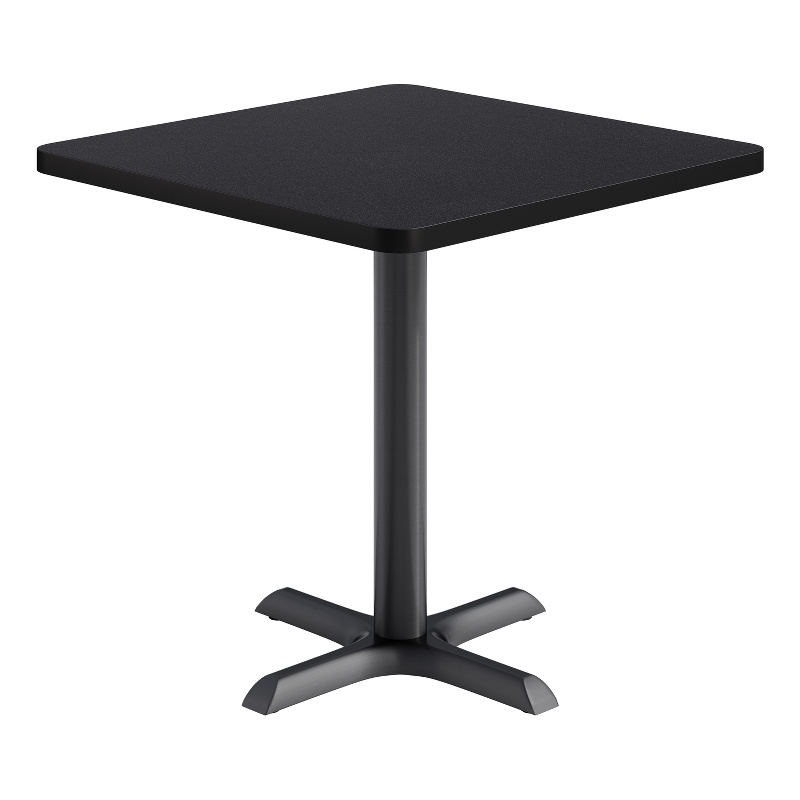 KFI Studios 30in Square Dining Table - 29in H - Charcoal Top - Black Base