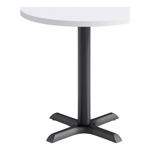 KFI Studios 30in Round Dining Table - 29in H - White Top - Black Base