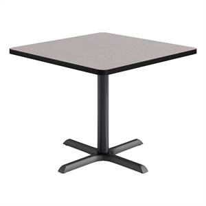 KFI Studios 36in Square Dining Table - Gray Top - Black Base