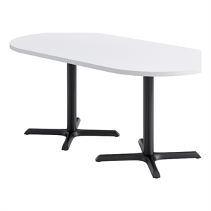 KFI Studios 36x72in RT Dining Table - 29in H - White Top - Black Base