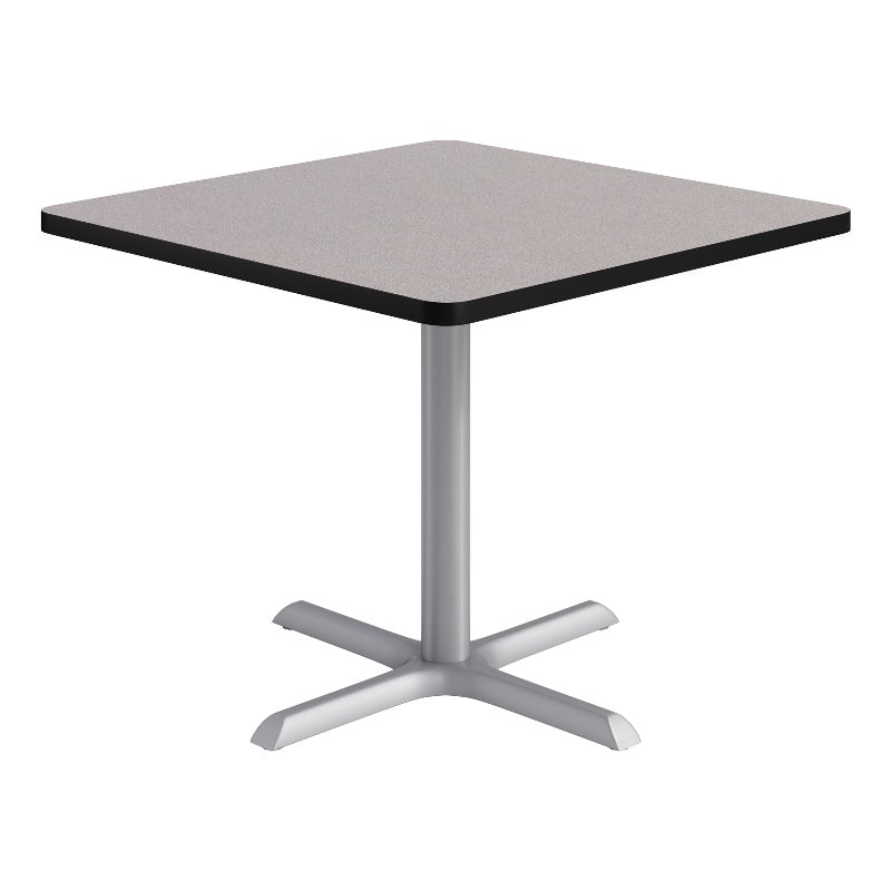 KFI Studios 36in Square Dining Table - Gray Top - Silver Base