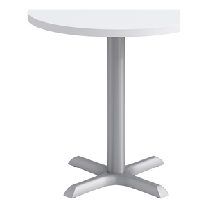 KFI Studios 30in Round Dining Table - 29in H - White Top - Silver Base