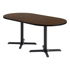 KFI Studios 36x72in RT Dining Table - 29in H - Walnut Top - Black Base