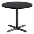 KFI Studios 42in Round Dining Table - Black Top - Black Base