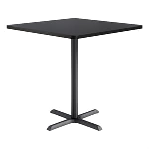 KFI Studios 42in Square Dining Table - 42in H - Black Top - Black Base