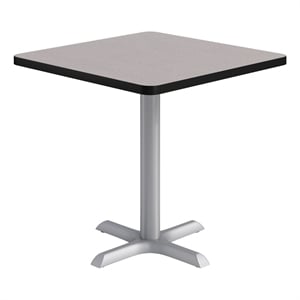 KFI Studios 30in Square Dining Table - 29in H - Gray Top - Silver Base