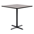 KFI Studios 42in Square Dining Table - 42in H - Gray Top - Black Base