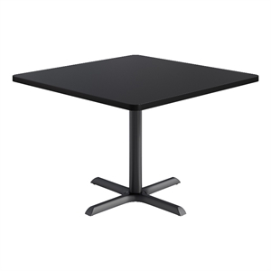 KFI Studios 42in Square Dining Table - Black Top - Black Base