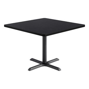 KFI Studios 42in Square Dining Table - Charcoal Top - Black Base
