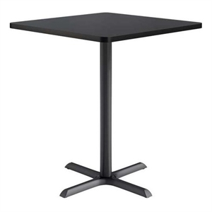 KFI Studios 36in Square Dining Table - 42in H - Black Top - Black Base