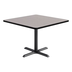 KFI Studios 42in Square Dining Table - Gray Top - Black Base