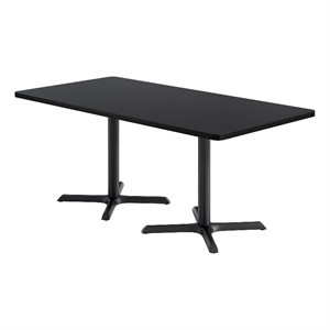 KFI Studios 36x72in Rect. Dining Table - Black Top - Black Base