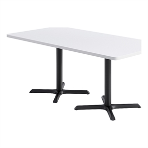 KFI Studios 36x72in Rect. Dining Table - White Top - Black Base