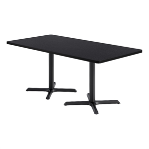 KFI Studios 36x72in Rect. Dining Table - Charcoal Top - Black Base