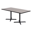 KFI Studios 36x72in Rect. Dining Table - Gray Top - Black Base
